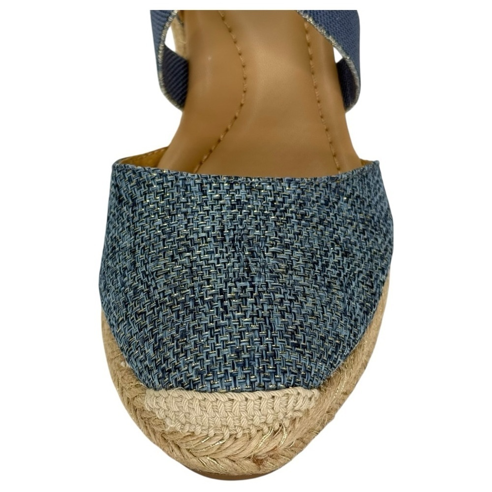 Easy Spirit Meza2 Gold Shimmer Womens Wedge Sandals Size 9M - Picture 7 of 13